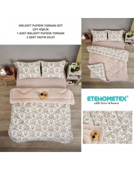 ETE HOMETEX ÇİFT KİŞİLİK LÜX WELSOFT YORGAN 195X215CM AKSU BEJ 8696474231869
